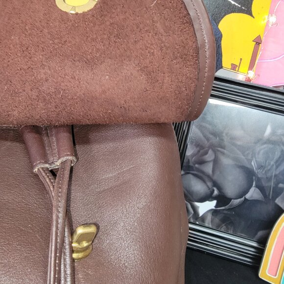 PRICE DROP Coach Womens Backpack Brown Square Turnlock Pockets Adjustable Strap - Picture 14 of 16